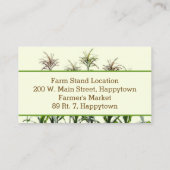 Corn Stalks Boerderij Stand Market Visitekaartjes (Achterkant)