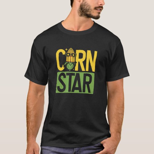 Corn Star Farmer Farming T-shirt (Voorkant)