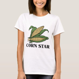 Corn Star Funny Vegetable Pun BBQ Humor T-shirt