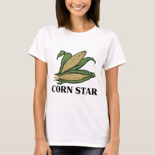Corn Star Funny Vegetable Pun BBQ Humor T-shirt