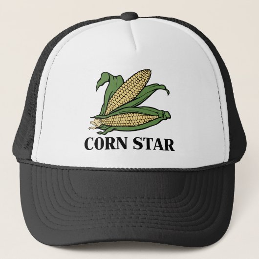 Corn Star Funny Vegetable Pun BBQ Humor Trucker Pet (Voorkant)