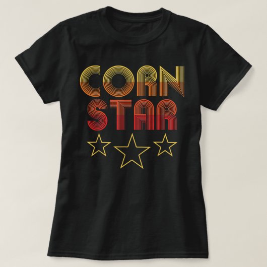 Corn Star - Retro Cornhole Team Funny T-shirt (Design voorkant)