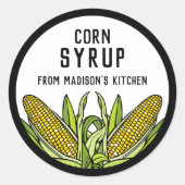 Corn syrup label with two corn cobs (Voorkant)