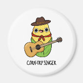 Corn try Singer Funny Corn Pun Magneet (Voorkant)