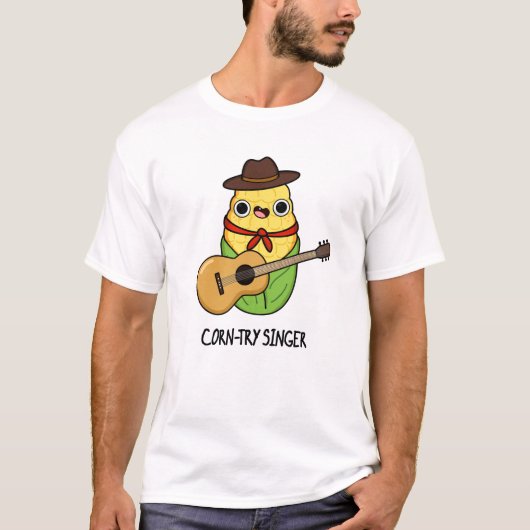 Corn try Singer Funny Corn Pun T-shirt (Voorkant)