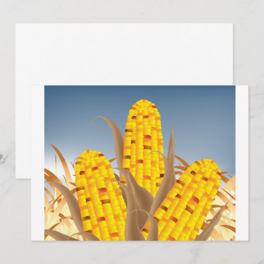 Corn-uitnodigingen Kaart (Voorkant / Achterkant)