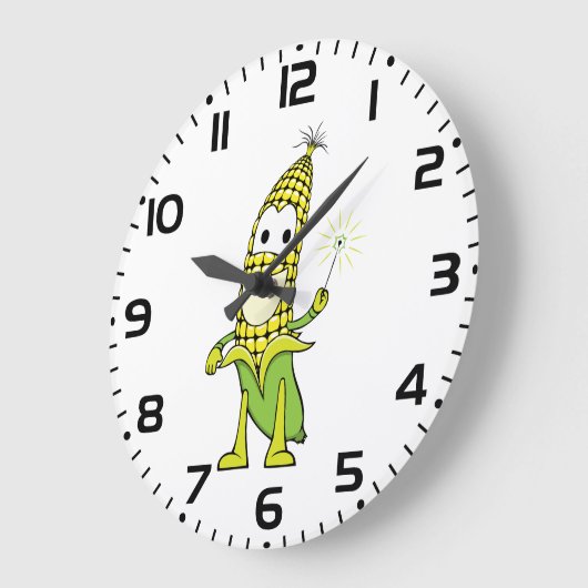 Corn Wizard Character with Magic Wand Grote Klok (Hoek)