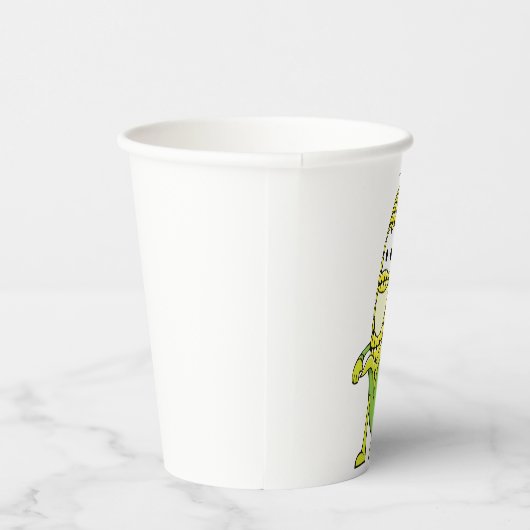 Corn Wizard Character with Magic Wand Papieren Bekers (Rechts)