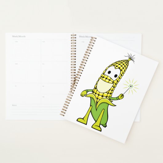 Corn Wizard Character with Magic Wand Planner (Display)