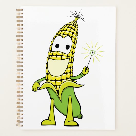 Corn Wizard Character with Magic Wand Planner (Voorkant)
