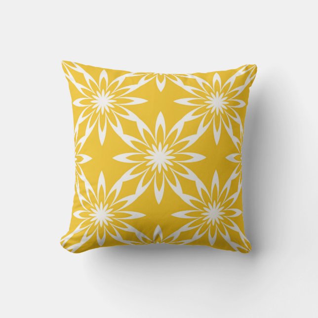 Corn Yellow Sierkussen - Floral Design (Voorkant)