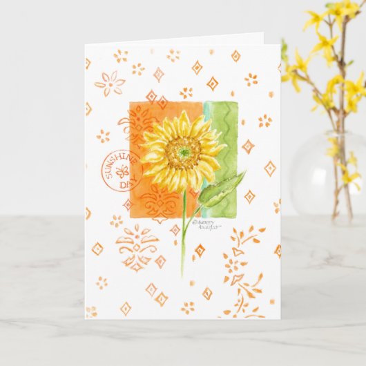 Cornavirus denken aan jou kaart (Gele Bloem)