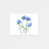 Cornbloemen blauwe bloemen waterverf post-it® notes (Voorkant)