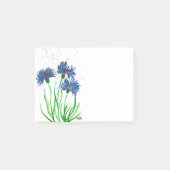 Cornbloemen Blauwe waterverf Rustic Chic Po Post-it® Notes (Voorkant)