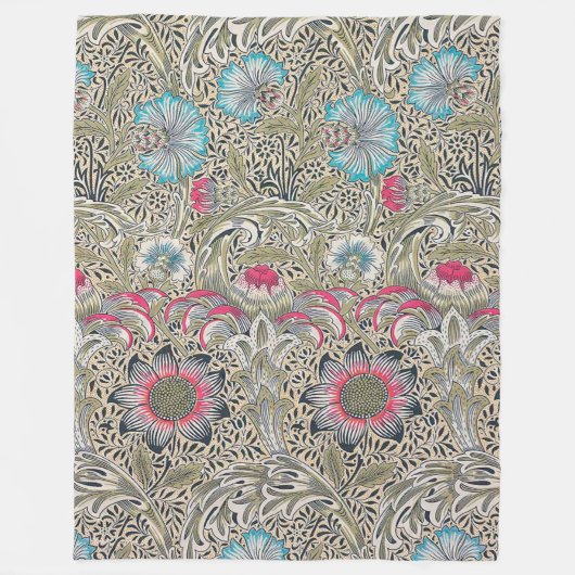Corncockle, William Morris Fleece Deken (Voorkant)