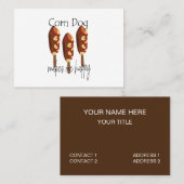 Corndog maakt me blij fastfood visitekaartje (Voorkant / Achterkant)