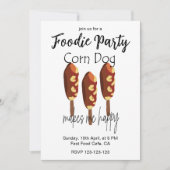 Corndog maakt me blij Foodie Party Kaart (Voorkant)
