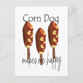 Corndog maakt me gelukkig briefkaart (Voorkant)