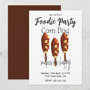 Corndog Maakt Me Gelukkig Eten Feestje Kaart