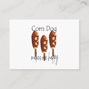 Corndog Maakt Me Gelukkig Fast Food Visitekaartje
