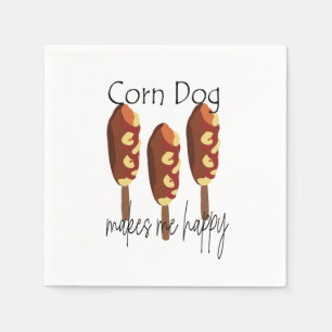 Corndog maakt me gelukkig Feest Servet