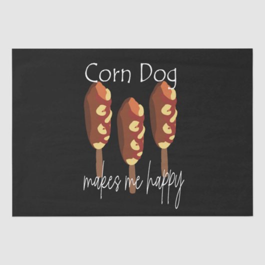 Corndog maakt me gelukkig tissuepapier (Voorkant)