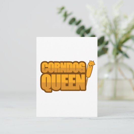 Corndog Queen Corn hondenliefhebber Gift Briefkaart (Staand voorkant)