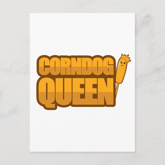 Corndog Queen Corn hondenliefhebber Gift Briefkaart (Voorkant)