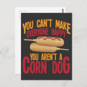 Corndog Stick Fast Food Lover Maize hot dog Briefkaart (Voorkant / Achterkant)