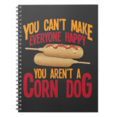Corndog Stick Fast Food Lover Maize hot dog Notitieboek (Voorkant)