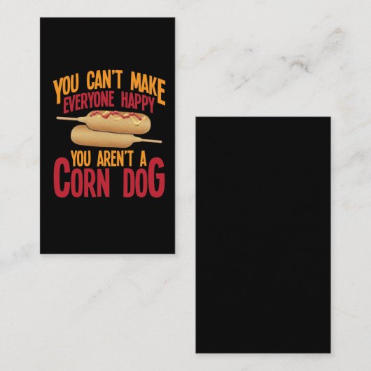 Corndog Stick Fast Food Lover Maize hot dog Visitekaartje (Voorkant / Achterkant)