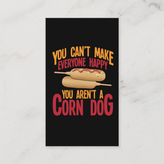 Corndog Stick Fast Food Lover Maize hot dog Visitekaartje (Voorkant)