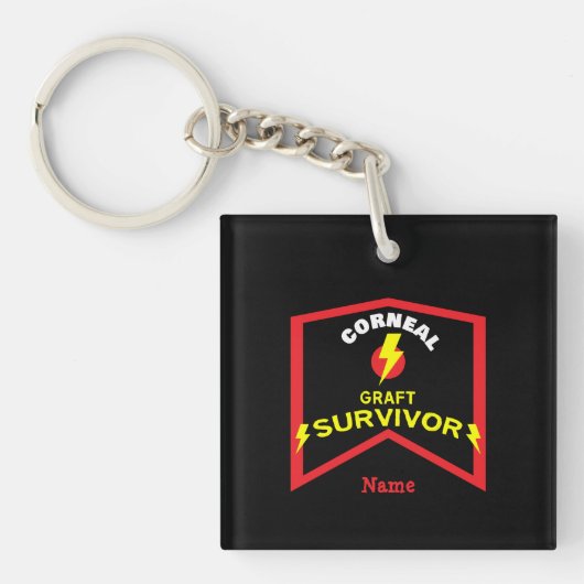 Cornea Graft Corneal Transplant Survivor Sleutelhanger (Voorkant)