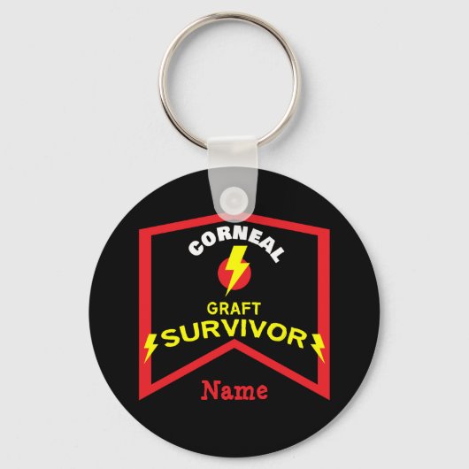 Cornea Graft Corneal Transplant Survivor Sleutelhanger (Voorkant)
