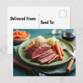 Corned beef kool en wortelen briefkaart (Voorkant / Achterkant)