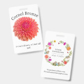 Cornel Bronze Dahlia ID Badge (Voor- en achterkant)