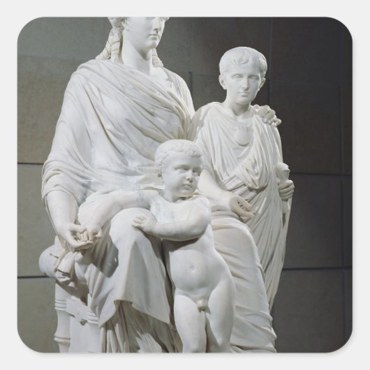 Cornelia, moeder van de twee Gracchi Brothers Vierkante Sticker (Voorkant)