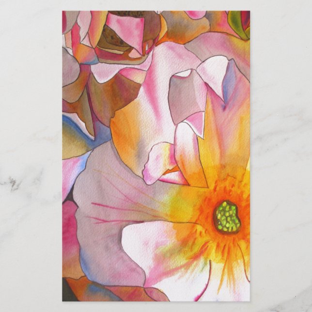 Cornelia pastel roze roze roze waterverf kunst (Voorkant)