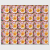 Cornelia pastel roze roze roze waterverf kunst cadeaupapier (Vlak)