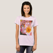 Cornelia pastel roze roze roze waterverf kunst t-shirt (Voorkant volledig)