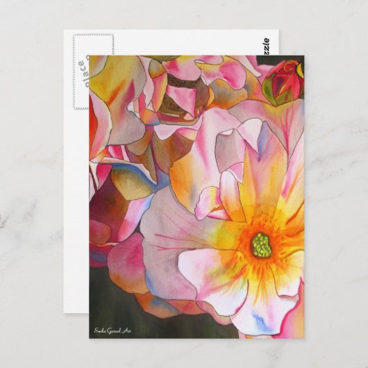 Cornelia Roos briefkaart Sacha Grossel Art (Voorkant / Achterkant)