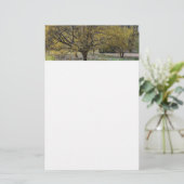 Cornelian Cherry Dogwood and Glory of the Snow Briefpapier (Staand voorkant)