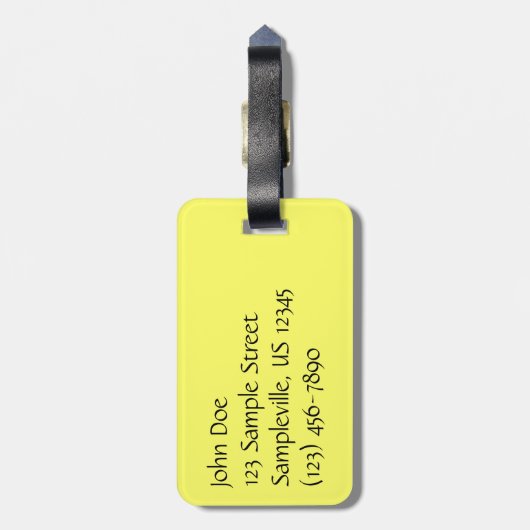 Cornelian Cherry Dogwood en Blue Sky Floral Bagagelabel (Achterkant verticaal)