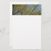 Cornelian Cherry Dogwood en Blue Sky Floral Briefpapier (Voorkant / Achterkant)