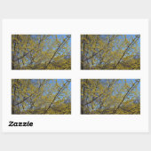 Cornelian Cherry Dogwood en Blue Sky Floral Rechthoekige Sticker (Vel)