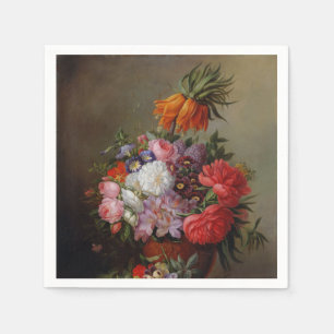 Cornelis Johannes van Hulsteijn Vaas met bloemen  Servet