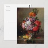 Cornelis Johannes van Hulsteijn Vase met Flowers Briefkaart (Voorkant / Achterkant)