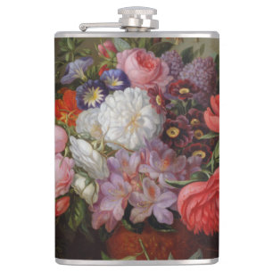Cornelis Johannes van Hulsteijn Vase met Flowers Heupfles