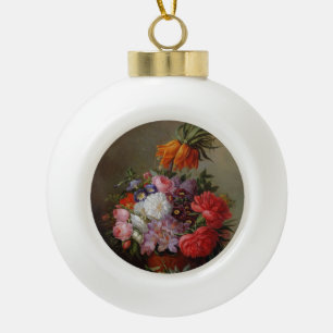 Cornelis Johannes van Hulsteijn Vase met Flowers Keramische Bal Ornament