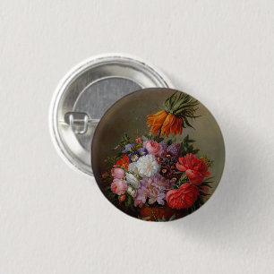 Cornelis Johannes van Hulsteijn Vase met Flowers Ronde Button 3,2 Cm